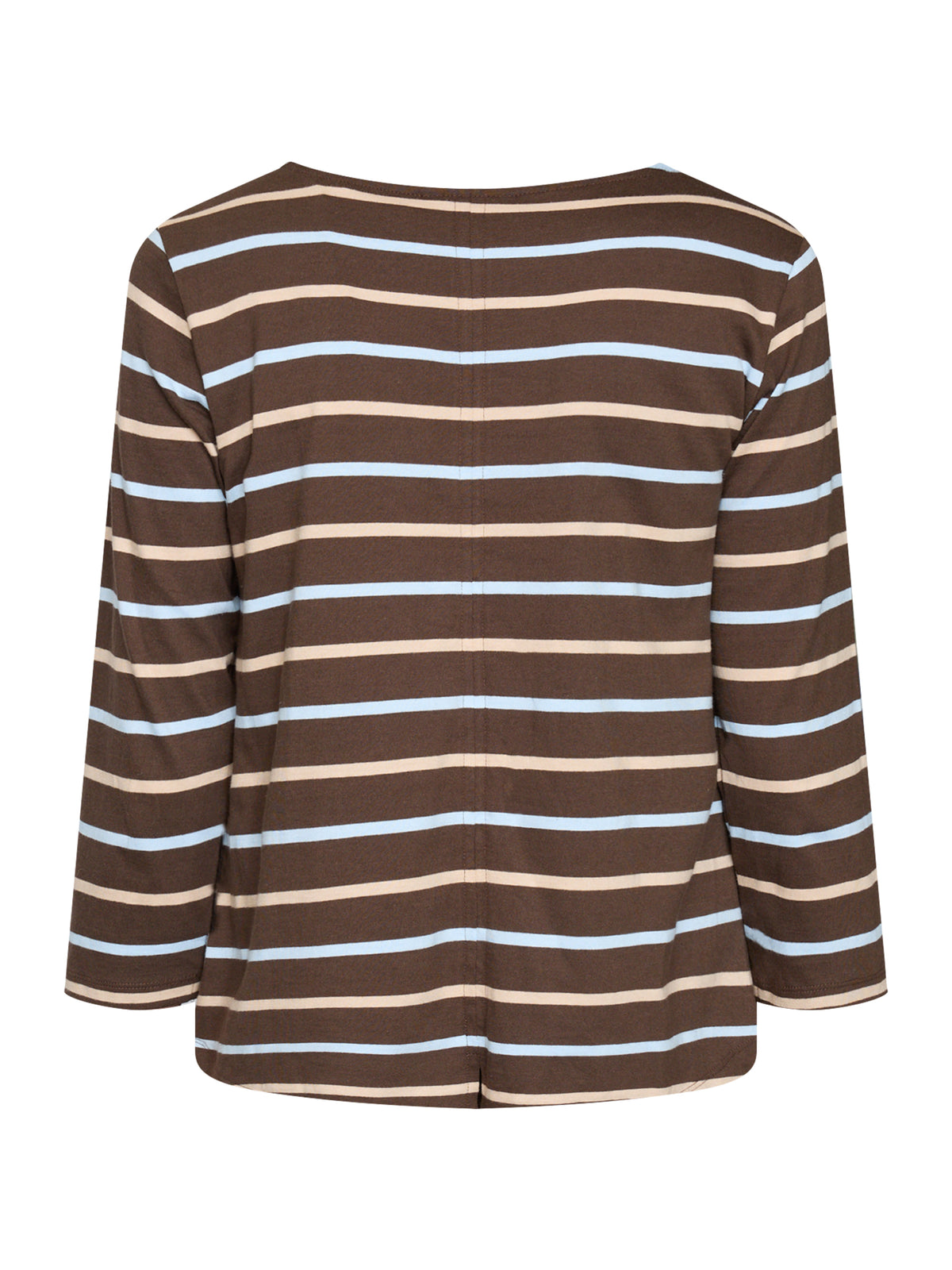 Redgreen Woman Croco T-shirt Dame - Dark Brown Stripe