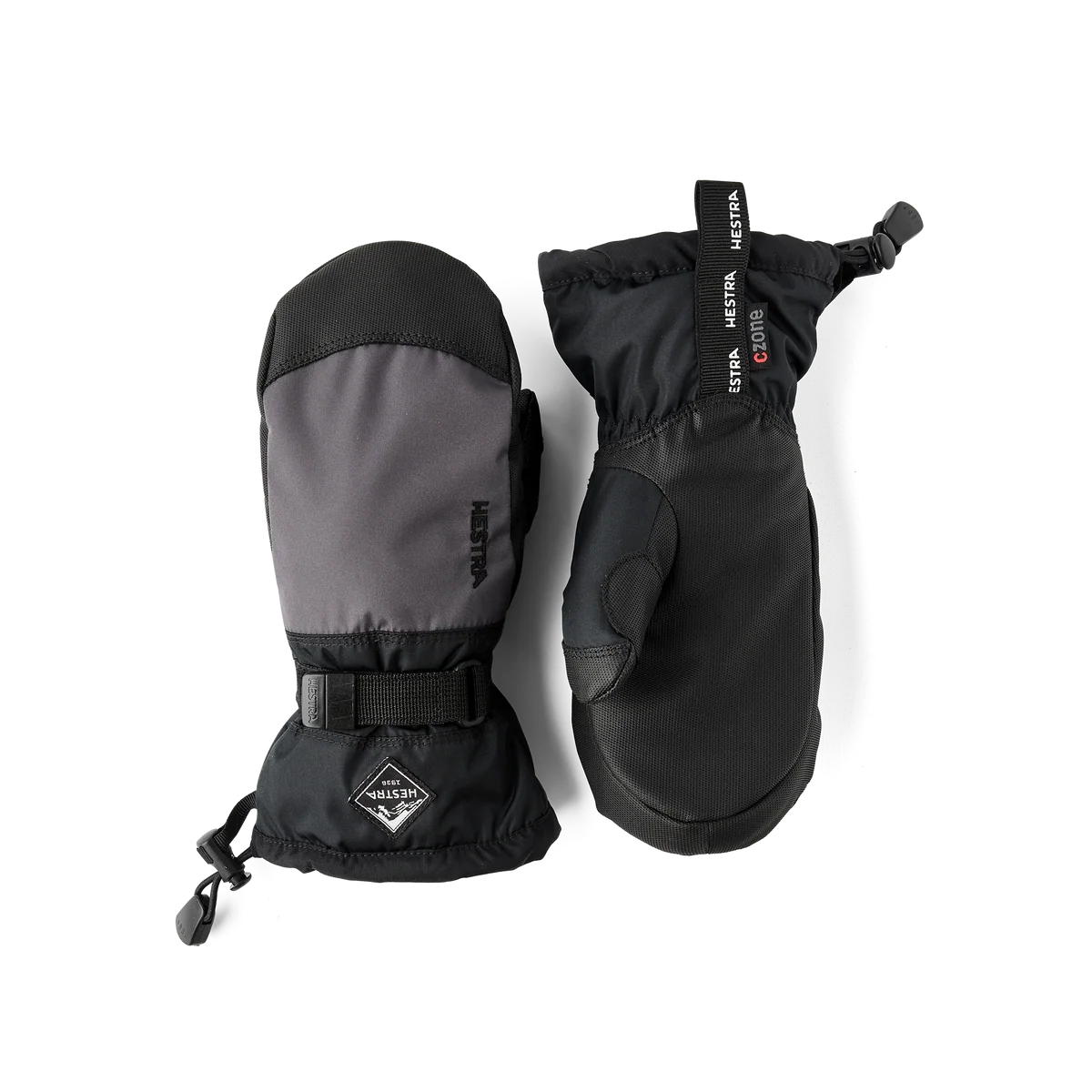 Hestra Gauntlet CZone Jr. Skiluffer Børn - Graphite/Black