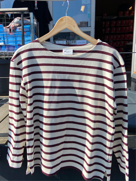Redgreen Women Claudia T-shirt Dame - Eggplant Stripe -