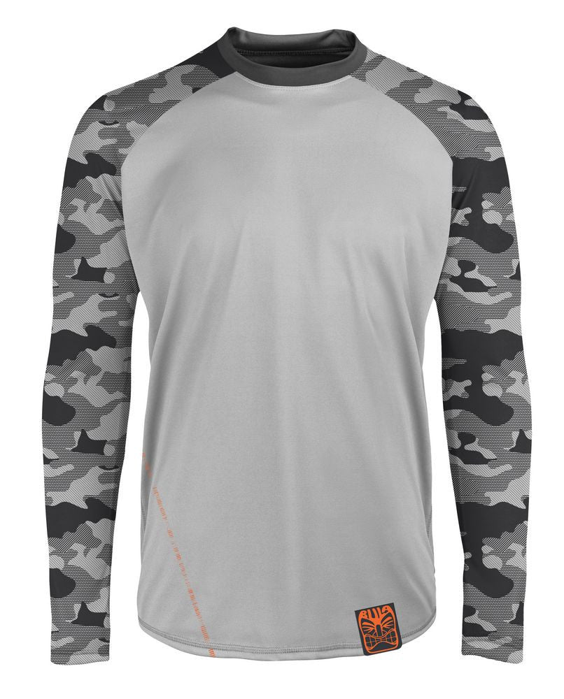 Bula Camo Merino Wool Crew Skiundertrøje Herre - Greym