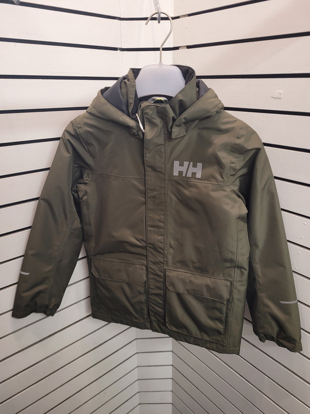 Helly Hansen JR Vikains Rain Jacket - Utility Green - Utility Green 140 cm 10 år