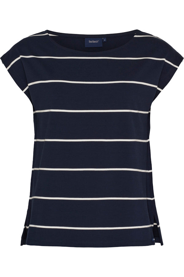 Sea Ranch Nikita T-shirt Dame - Dark Navy / Pearl - Dark Navy Pearl