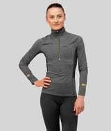 Johaug Aerial Wool Mix Half Zip Top 2.0 - True Black