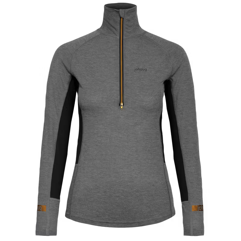 Johaug Aerial Wool Mix Half Zip Top 2.0 - True Black