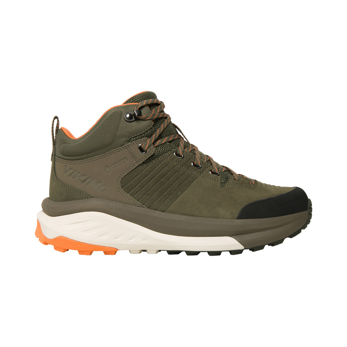 Viking Cerra Hike Mid Men's Hiking Shoes Vandresko Herre - Olive/Orange - 47