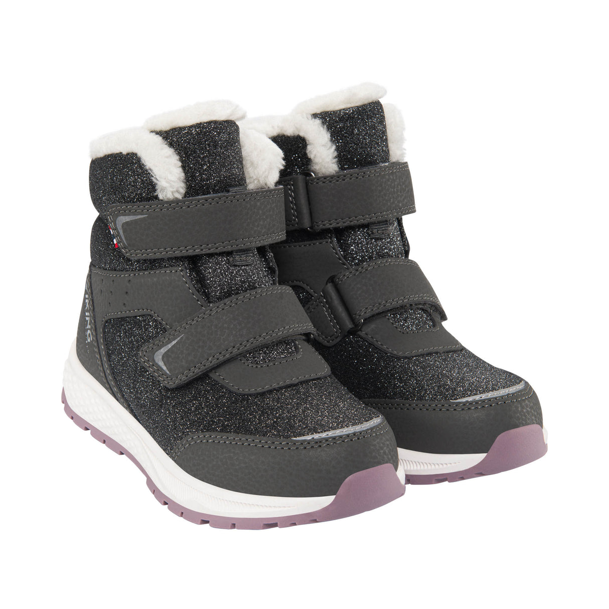 Viking Equip Warm WP 2V Vinterstøvler Børn - Charcoal/Dusty Pink -