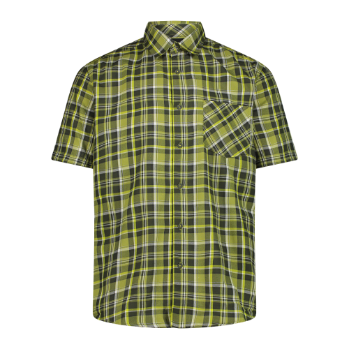 CMP Man Shirt Kortærmet Skjorte Herre - 52ZN Oilgreen-Moss-Zolfo