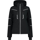 CMP Woman Jacket Zip Hood Skijakke Dame - Black