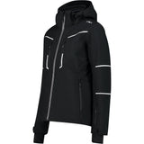 CMP Woman Jacket Zip Hood Skijakke Dame - Black
