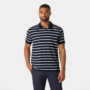 Helly Hansen Men's Newport Polo 2.0 Polo T-shirt Herre - Navy Stripe - Navy Stripe