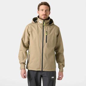 Helly Hansen Men's Crew Hooded Sailing Jacket 2.0 Sejlerjakke Herre - Pebble - Pebble
