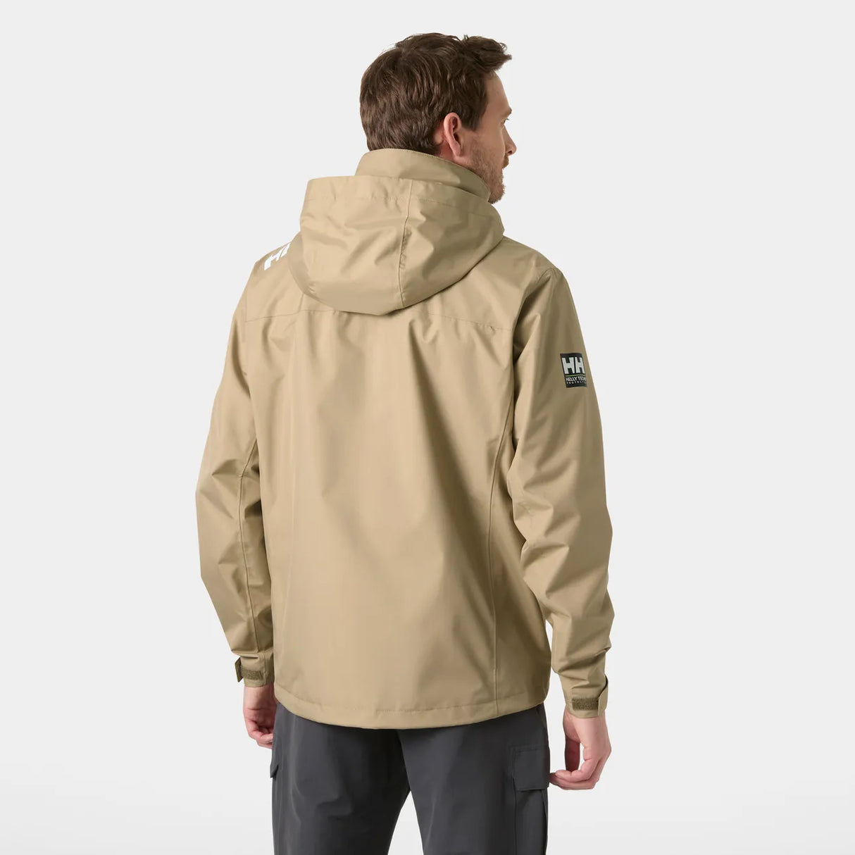 Helly Hansen Men's Crew Hooded Sailing Jacket 2.0 Sejlerjakke Herre - Pebble -