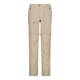 CMP Women's zip-off stretch trousers with Cargo Pockets Vandrebukser Dame - Cream - Cream