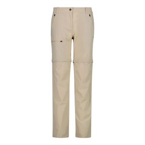 CMP Women's zip-off stretch trousers with Cargo Pockets Vandrebukser Dame - Cream - Cream