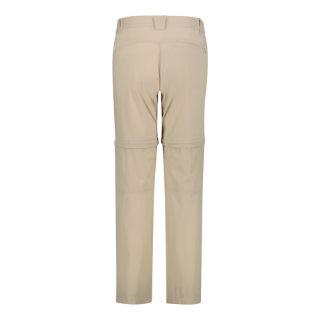 CMP Women's zip-off stretch trousers with Cargo Pockets Vandrebukser Dame - Cream -