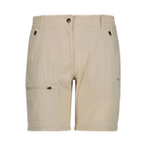 CMP Women's zip-off stretch trousers with Cargo Pockets Vandrebukser Dame - Cream -