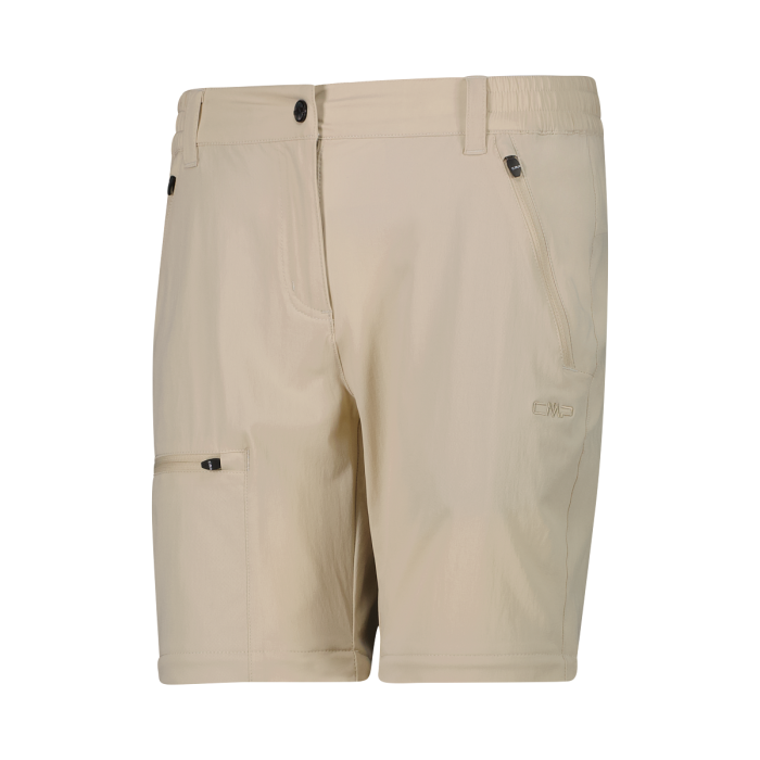 CMP Women's zip-off stretch trousers with Cargo Pockets Vandrebukser Dame - Cream -