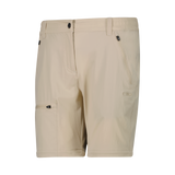 CMP Women's zip-off stretch trousers with Cargo Pockets Vandrebukser Dame - Cream -