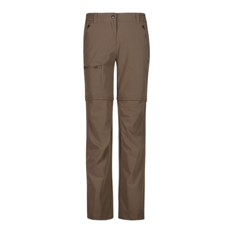 CMP Women's zip-off stretch trousers with Cargo Pockets Vandrebukser Dame - Toffee - Toffee