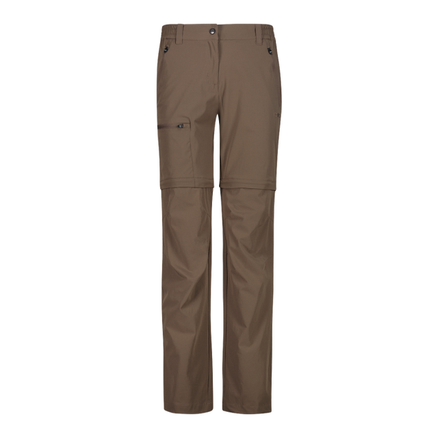CMP Women's zip-off stretch trousers with Cargo Pockets Vandrebukser Dame - Toffee - Toffee