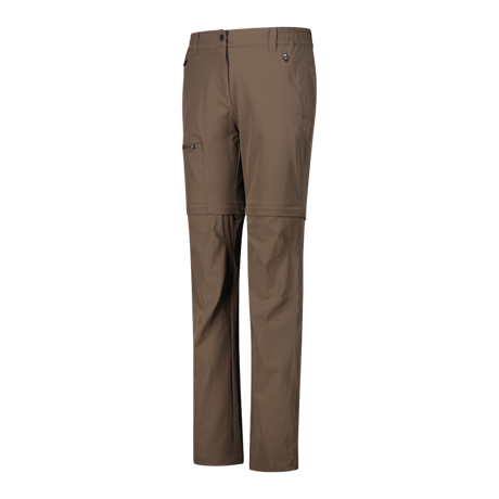 CMP Women's zip-off stretch trousers with Cargo Pockets Vandrebukser Dame - Toffee -