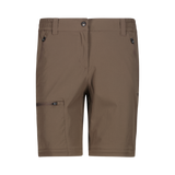 CMP Women's zip-off stretch trousers with Cargo Pockets Vandrebukser Dame - Toffee -