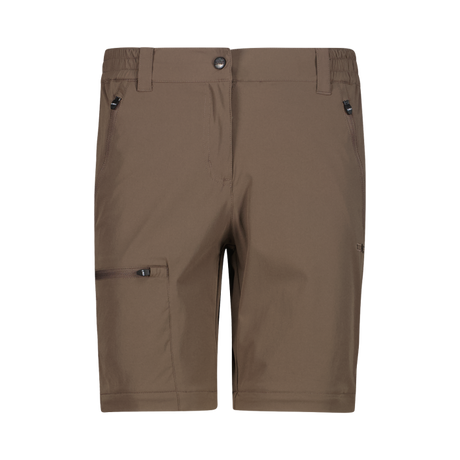 CMP Women's zip-off stretch trousers with Cargo Pockets Vandrebukser Dame - Toffee -