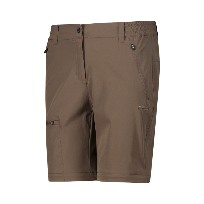 CMP Women's zip-off stretch trousers with Cargo Pockets Vandrebukser Dame - Toffee -