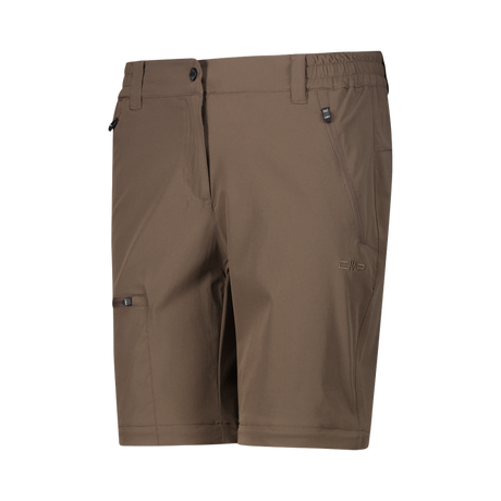 CMP Women's zip-off stretch trousers with Cargo Pockets Vandrebukser Dame - Toffee -