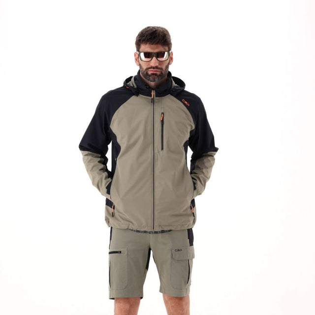 CMP Men's Ripstop Waterproof Jacket Regnjakke Herre - Sage-Pine -