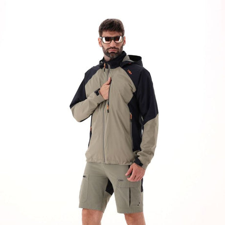 CMP Men's Ripstop Waterproof Jacket Regnjakke Herre - Sage-Pine - Sage-Pine