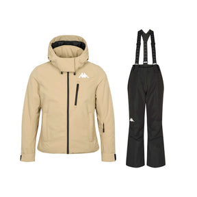 Kappa Scanivy & Naviasy Skisæt Dame - Beige Sabbia / Black - 2XL