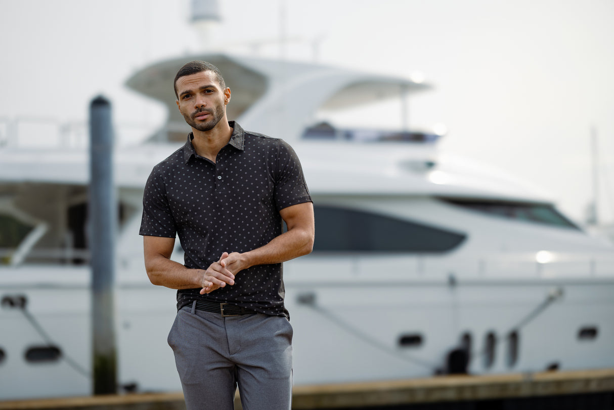 Cutter & Buck Virtue Polo Printed Men - Dark Navy