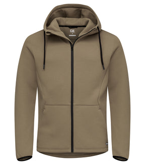 Cutter & Buck Pemberton Hood Full Zip Men Hættetrøje Herre – Khaki - Khaki