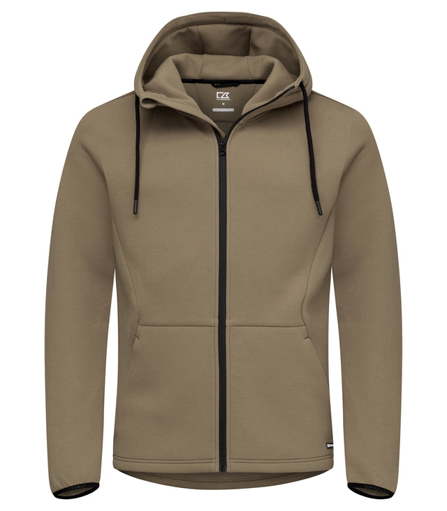 Cutter & Buck Pemberton Hood Full Zip Men Hættetrøje Herre – Khaki - Khaki
