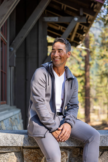 Cutter & Buck Pemberton Hood Full Zip Men Hættetrøje Herre – Khaki -