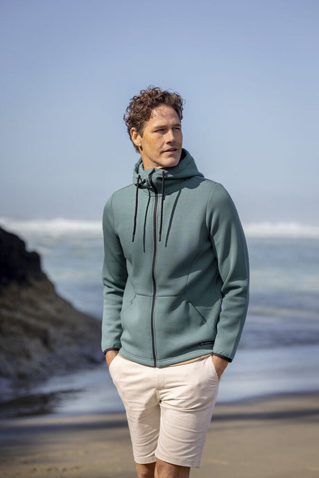 Cutter & Buck Pemberton Hood Full Zip Men Hættetrøje Herre – Khaki -