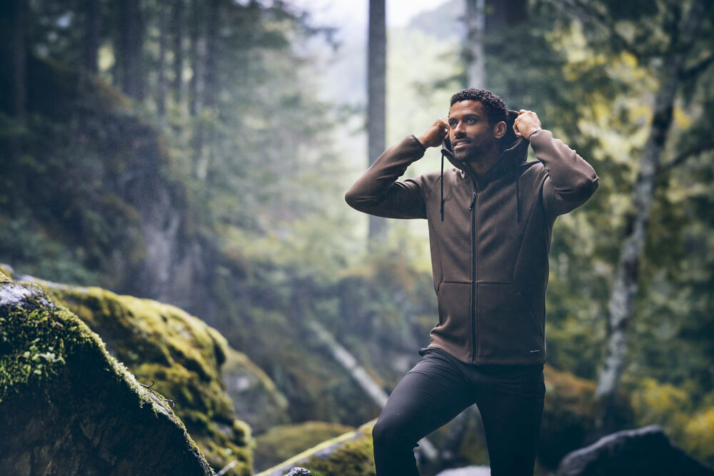 Cutter & Buck Pemberton Hood Full Zip Men Hættetrøje Herre – Khaki -