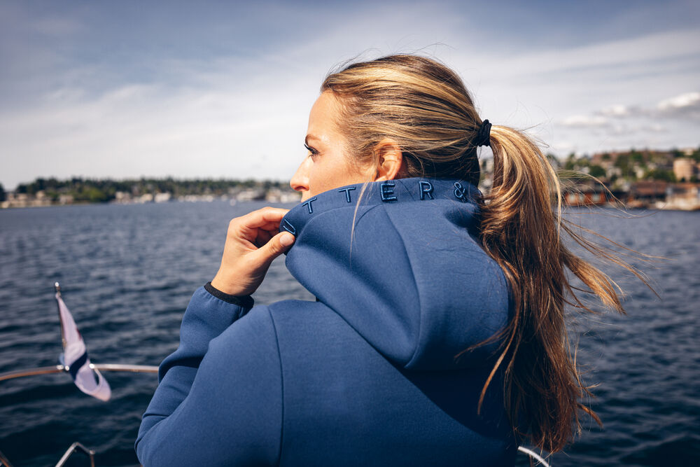 Cutter & Buck Pemberton Hood Full Zip Women Hoodie Dame - Dark Mocca