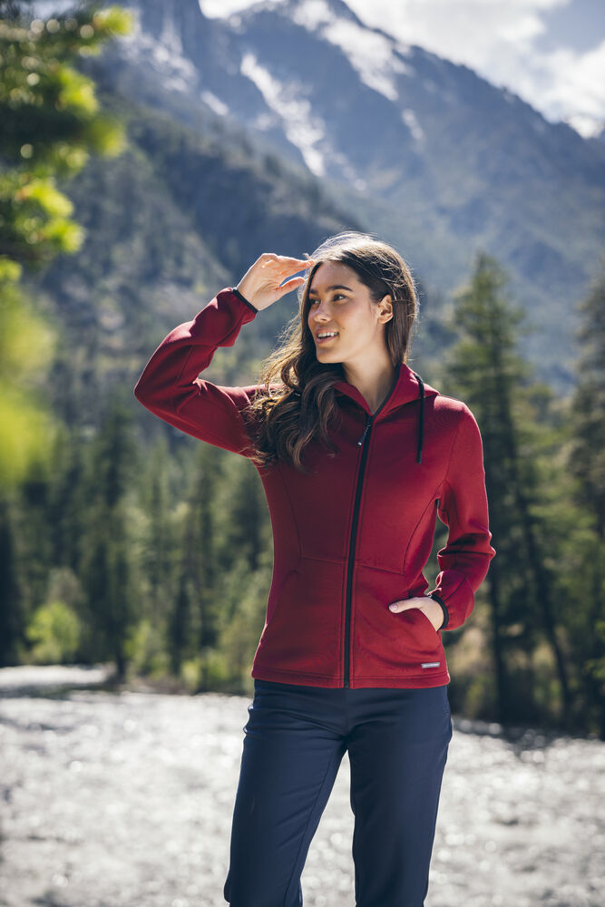 Cutter & Buck Pemberton Hood Full Zip Women Hoodie Dame - Dark Mocca