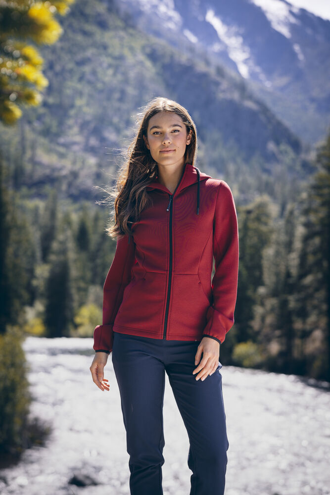 Cutter & Buck Pemberton Hood Full Zip Women Hoodie Dame - Dark Mocca
