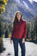 Cutter & Buck Pemberton Hood Full Zip Women Hoodie Dame - Dark Mocca