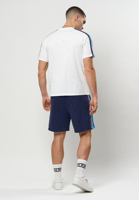 Kappa Logo Tape Gramio T-shirt - Hvid og Blå -