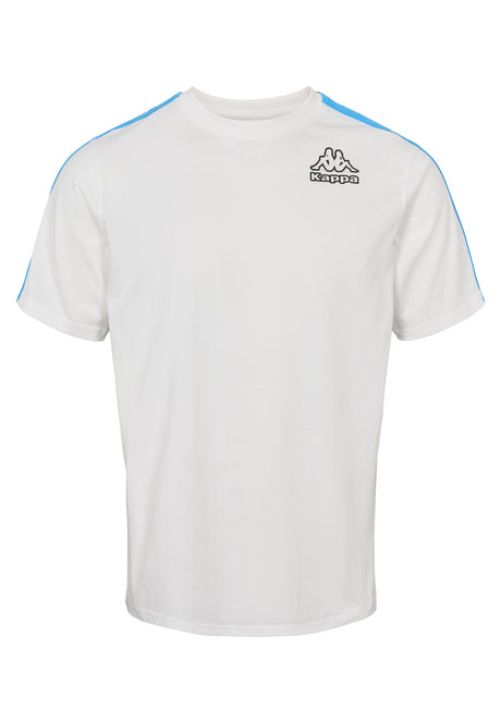 Kappa Logo Tape Gramio T-shirt - Hvid og Blå - Hvid og Blå