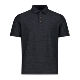 CMP Men's Mèlange Stretch Jersey Poloshirt Polo T-shirt Herre - Antracite Melange-Flame -