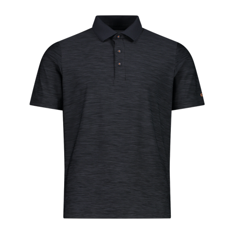 CMP Men's Mèlange Stretch Jersey Poloshirt Polo T-shirt Herre - Antracite Melange-Flame -