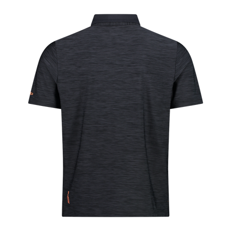 CMP Men's Mèlange Stretch Jersey Poloshirt Polo T-shirt Herre - Antracite Melange-Flame -
