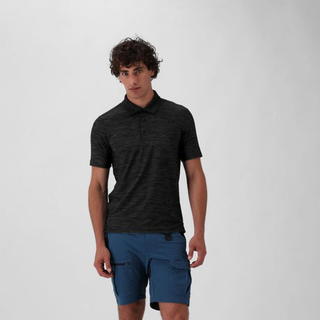 CMP Men's Mèlange Stretch Jersey Poloshirt Polo T-shirt Herre - Pine Melange -