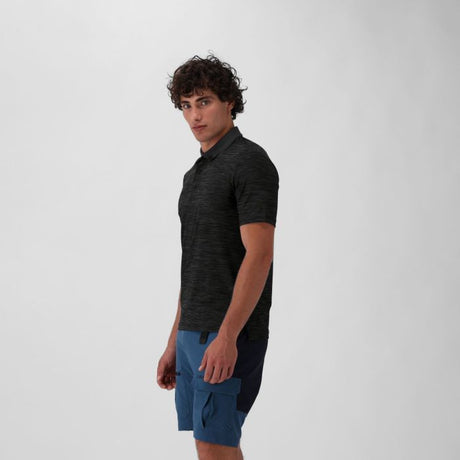 CMP Men's Mèlange Stretch Jersey Poloshirt Polo T-shirt Herre - Pine Melange -