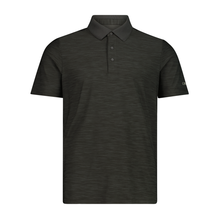 CMP Men's Mèlange Stretch Jersey Poloshirt Polo T-shirt Herre - Pine Melange - Pine Melange